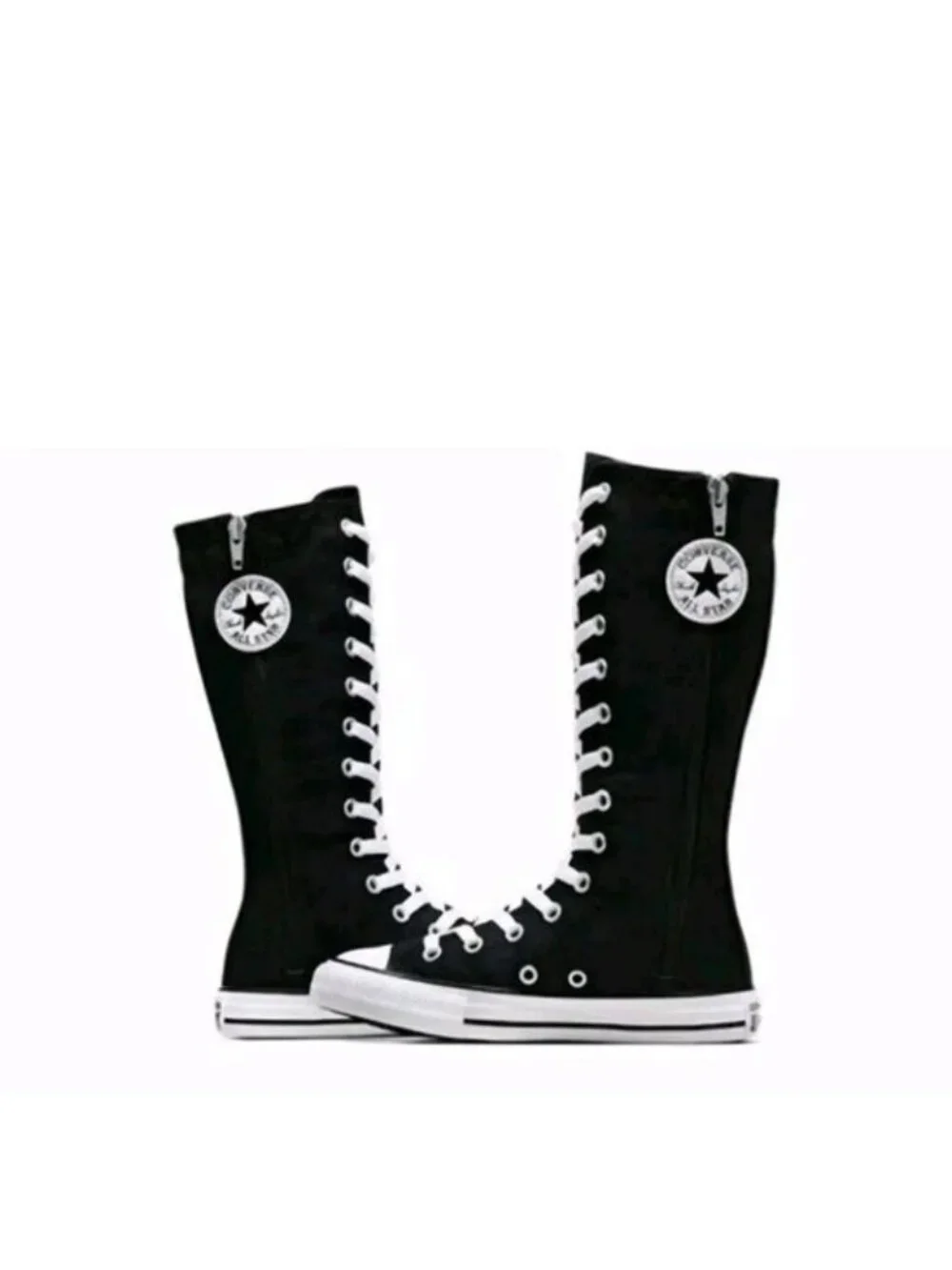 RARE Converse Chuck Taylor All Star XX Hi Knee High Black Boots Sz 3Y Woman's 5
